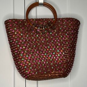 Victoria's Secret Multicolor Jeweled Tote Bag
